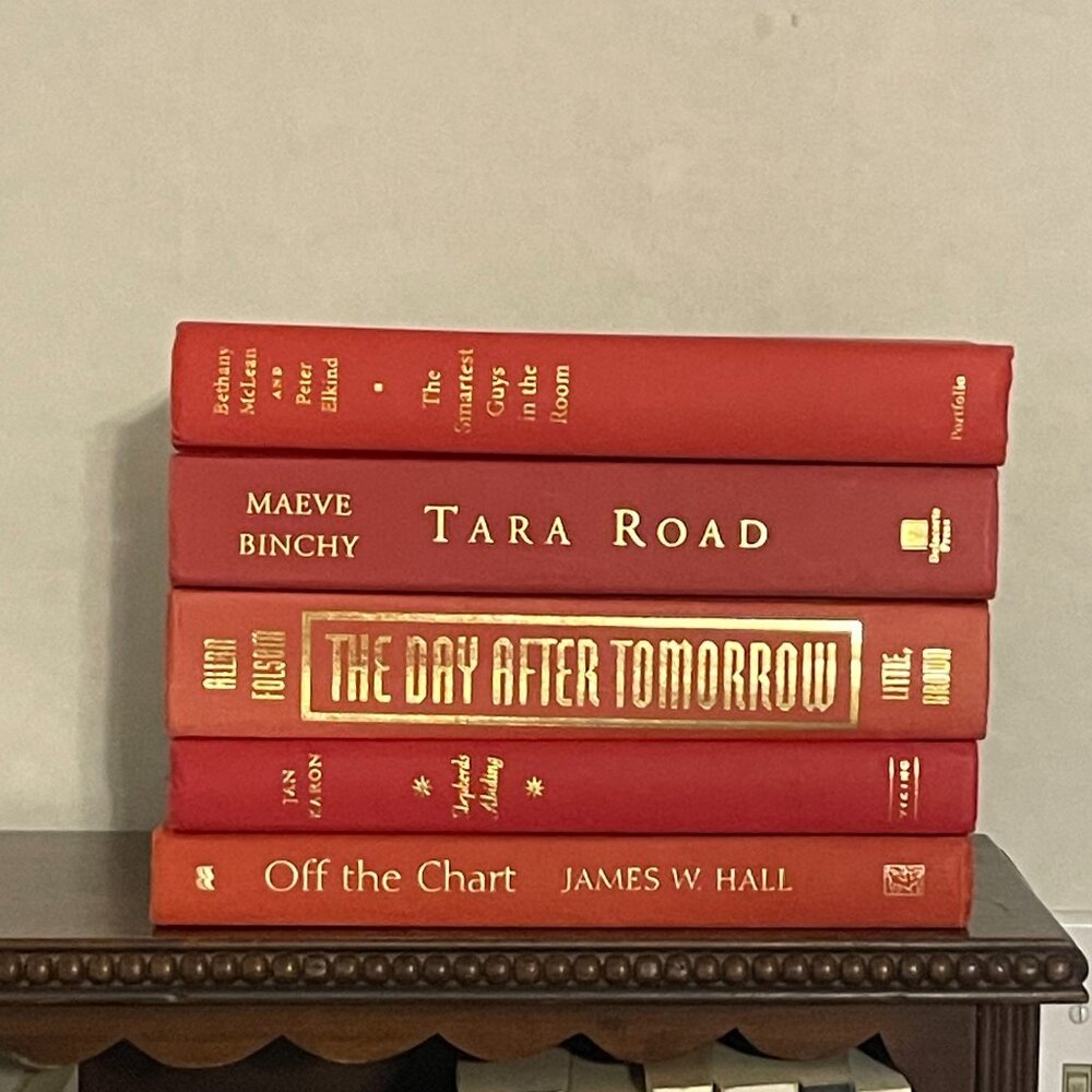 Decorative book stack - red 1